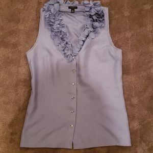 100% silk Ann Taylor floral neckline blouse